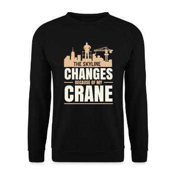 Grutier Métier Ouvrier du bâtiment - Sweat-shirt Unisexe - noir - Devant - Alina (178cm) & Michal (187cm)