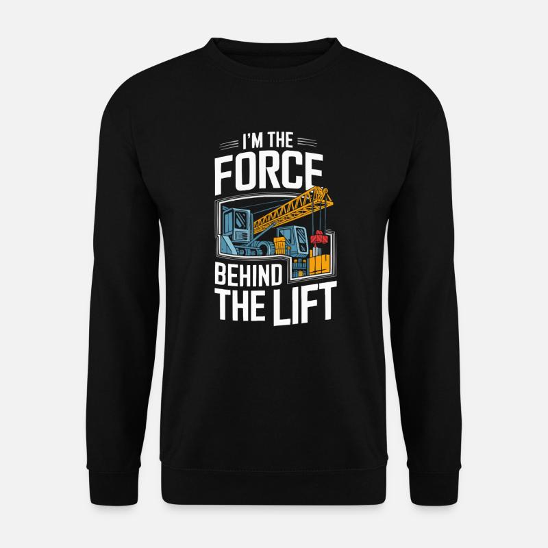 Beruf Kranführer Beruf Bauarbeiter - Unisex Pullover - Schwarz