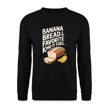 Banana Bread Eater Food Lover Breakfast Foodie - Unisex Sweatshirt - black - Front - Alina (178cm) & Michal (187cm)
