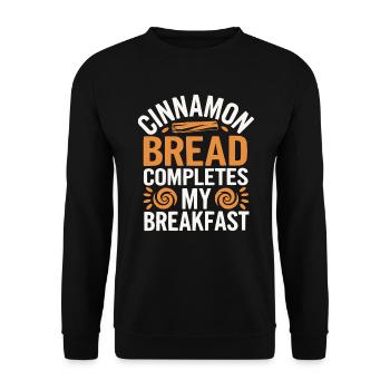 Zimt Brot Essen Liebhaber Zimt Rolle Feinschmecker - Unisex Pullover - Schwarz - Vorne - Alina (178cm) & Michal (187cm)
