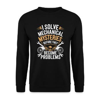 Aircraft Technician Avionics Maintenance Airport - Unisex Sweatshirt - black - Front - Alina (178cm) & Michal (187cm)