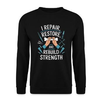 Orthopedic Surgeon Medical Medicine Orthopaedic - Unisex Sweatshirt - black - Front - Alina (178cm) & Michal (187cm)