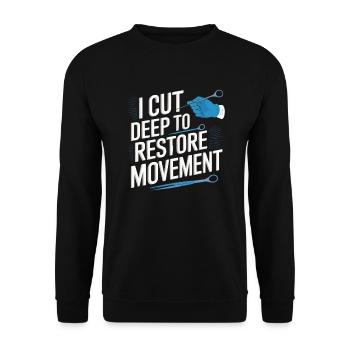 Orthopedic Surgeon Medical Medicine Orthopaedic - Unisex Sweatshirt - black - Front - Alina (178cm) & Michal (187cm)