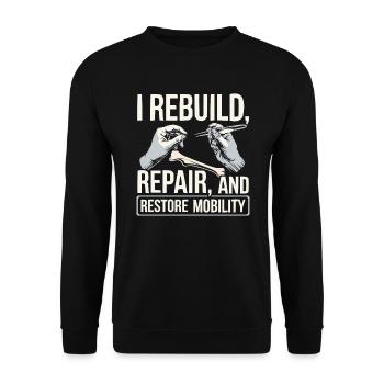 Orthopedic Surgeon Medical Medicine Orthopaedic - Unisex Sweatshirt - black - Front - Alina (178cm) & Michal (187cm)