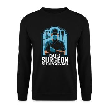 Orthopedic Surgeon Medical Medicine Orthopaedic - Unisex Sweatshirt - black - Front - Alina (178cm) & Michal (187cm)