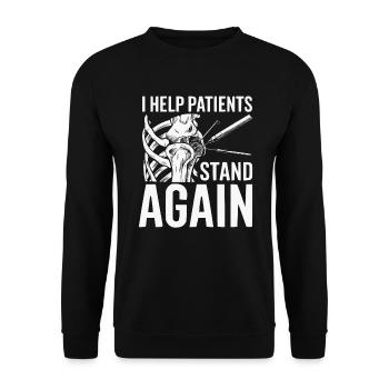 Orthopedic Surgeon Medical Medicine Orthopaedic - Unisex Sweatshirt - black - Front - Alina (178cm) & Michal (187cm)