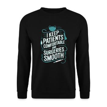 Anesthesia Technician Anesthesiologist Job - Unisex Sweatshirt - black - Front - Alina (178cm) & Michal (187cm)