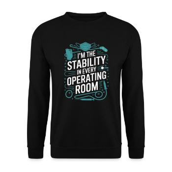 Anesthesia Technician Anesthesiologist Job - Unisex Sweatshirt - black - Front - Alina (178cm) & Michal (187cm)