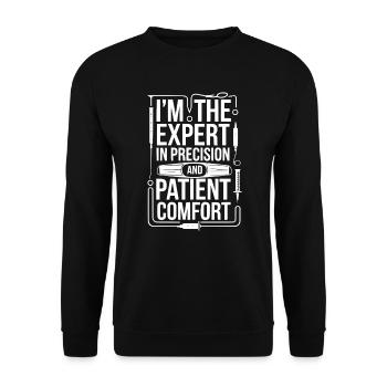 Anesthesia Technician Anesthesiologist Job - Unisex Sweatshirt - black - Front - Alina (178cm) & Michal (187cm)
