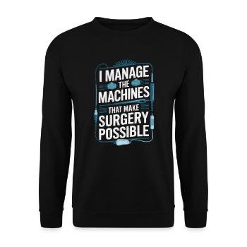 Anesthesia Technician Anesthesiologist Job - Unisex Sweatshirt - black - Front - Alina (178cm) & Michal (187cm)