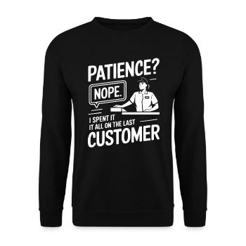 Drive Thru Operator Job Profession Fast Food - Unisex Sweatshirt - black - Front - Alina (178cm) & Michal (187cm)