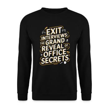 HR Manager Human Resource Employee Exit Interview - Unisex Sweatshirt - black - Front - Alina (178cm) & Michal (187cm)