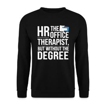 HR Manager Human Resource Employee Workplace Drama - Unisex Sweatshirt - black - Front - Alina (178cm) & Michal (187cm)
