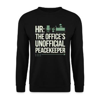 HR Manager Human Resource Employee Workplace Drama - Unisex Sweatshirt - black - Front - Alina (178cm) & Michal (187cm)