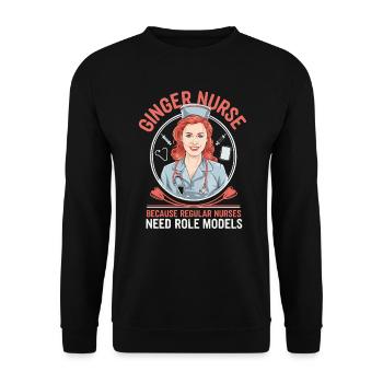 Readhead Krankenschwester Krankenhaus Rote Haare RN Ingwer Krankenpflege - Unisex Pullover - Schwarz - Vorne - Alina (178cm) & Michal (187cm)