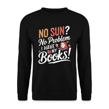 Redhead Bookworm Ginger Hair Reading Books - Unisex Sweatshirt - black - Front - Alina (178cm) & Michal (187cm)