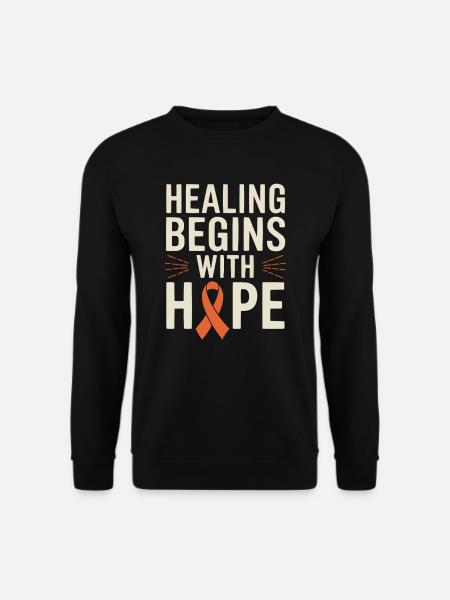 Orange Ribbon Bewusstsein für akute myeloische Leukämie - Unisex Pullover - Schwarz