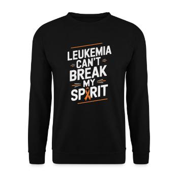 Orange Ribbon Acute Myeloid Leukemia Awareness - Unisex Sweatshirt - black - Front - Alina (178cm) & Michal (187cm)