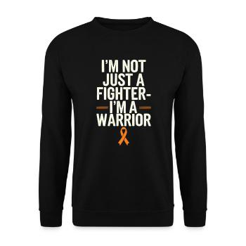 Orange Ribbon Acute Myeloid Leukemia Awareness - Unisex Sweatshirt - black - Front - Alina (178cm) & Michal (187cm)