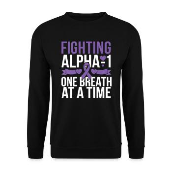 Trouble de la conscience du déficit en alpha-1 antitrypsine - Sweat-shirt Unisexe - noir - Devant - Alina (178cm) & Michal (187cm)