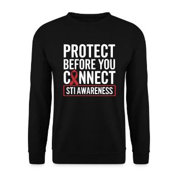 STI Awareness Sexually Transmitted Infections - Unisex Sweatshirt - black - Front - Alina (178cm) & Michal (187cm)