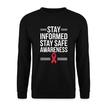 STI Awareness Sexually Transmitted Infections - Unisex Sweatshirt - black - Front - Alina (178cm) & Michal (187cm)