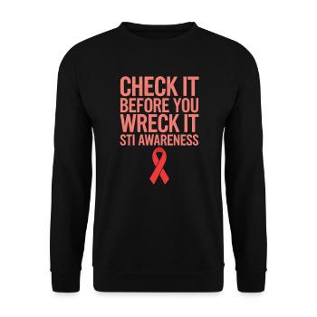 STI Awareness Sexually Transmitted Infections - Unisex Sweatshirt - black - Front - Alina (178cm) & Michal (187cm)