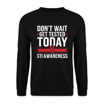 STI Awareness Sexually Transmitted Infections - Unisex Sweatshirt - black - Front - Alina (178cm) & Michal (187cm)