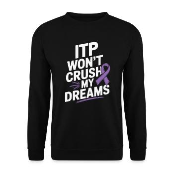 ITP Awareness Immune Thrombocytopenia Platelets - Unisex Sweatshirt - black - Front - Alina (178cm) & Michal (187cm)