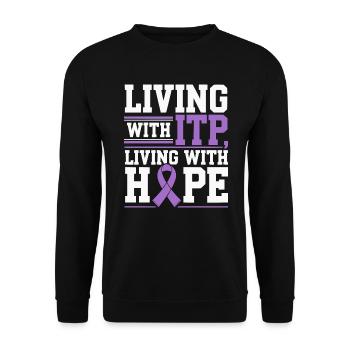 ITP Awareness Immune Thrombocytopenia Platelets - Unisex Sweatshirt - black - Front - Alina (178cm) & Michal (187cm)