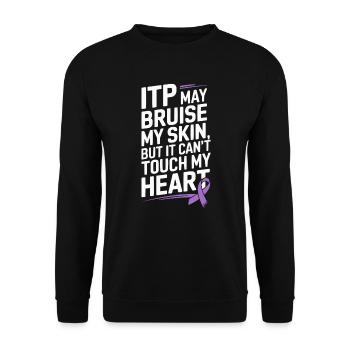 ITP Awareness Immune Thrombocytopenia Platelets - Unisex Sweatshirt - black - Front - Alina (178cm) & Michal (187cm)
