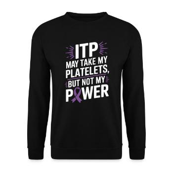 ITP Awareness Immune Thrombocytopenia Platelets - Unisex Sweatshirt - black - Front - Alina (178cm) & Michal (187cm)