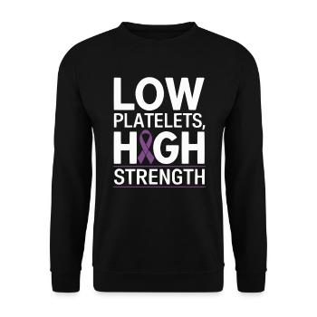 ITP Awareness Immune Thrombocytopenia Platelets - Unisex Sweatshirt - black - Front - Alina (178cm) & Michal (187cm)