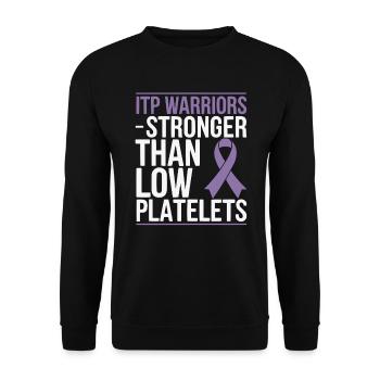 ITP Awareness Immune Thrombocytopenia Platelets - Unisex Sweatshirt - black - Front - Alina (178cm) & Michal (187cm)