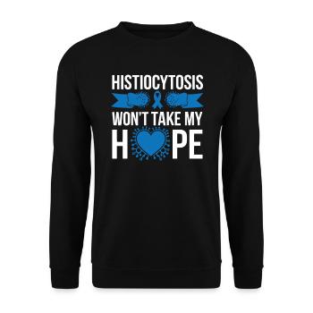 Histiozytose Bewusstsein Blutkrankheit Blaues Band - Unisex Pullover - Schwarz - Vorne - Alina (178cm) & Michal (187cm)