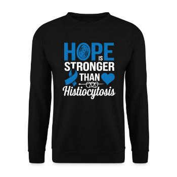 Histiozytose Bewusstsein Blutkrankheit Blaues Band - Unisex Pullover - Schwarz - Vorne - Alina (178cm) & Michal (187cm)