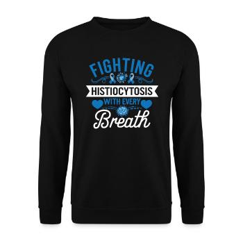 Histiozytose Bewusstsein Blutkrankheit Blaues Band - Unisex Pullover - Schwarz - Vorne - Alina (178cm) & Michal (187cm)