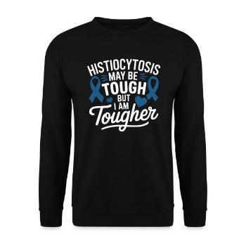 Histiozytose Bewusstsein Blutkrankheit Blaues Band - Unisex Pullover - Schwarz - Vorne - Alina (178cm) & Michal (187cm)