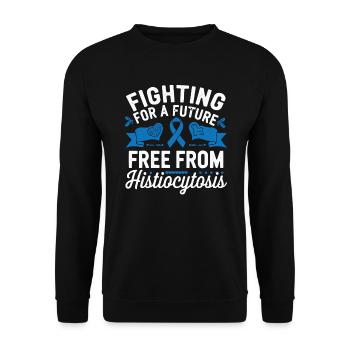 Histiozytose Bewusstsein Blutkrankheit Blaues Band - Unisex Pullover - Schwarz - Vorne - Alina (178cm) & Michal (187cm)