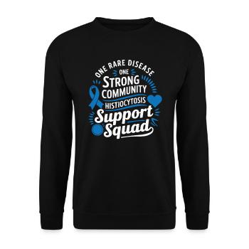 Histiozytose Bewusstsein Blutkrankheit Blaues Band - Unisex Pullover - Schwarz - Vorne - Alina (178cm) & Michal (187cm)