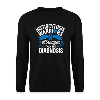 Histiozytose Bewusstsein Blutkrankheit Blaues Band - Unisex Pullover - Schwarz - Vorne - Alina (178cm) & Michal (187cm)