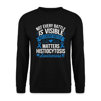 Histiozytose Bewusstsein Blutkrankheit Blaues Band - Unisex Pullover - Schwarz - Vorne - Alina (178cm) & Michal (187cm)