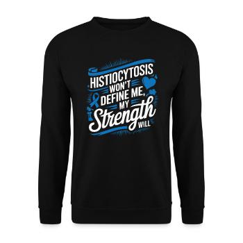 Histiozytose Bewusstsein Blutkrankheit Blaues Band - Unisex Pullover - Schwarz - Vorne - Alina (178cm) & Michal (187cm)