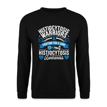 Histiozytose Bewusstsein Blutkrankheit Blaues Band - Unisex Pullover - Schwarz - Vorne - Alina (178cm) & Michal (187cm)
