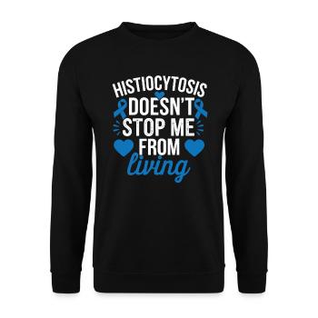 Histiozytose Bewusstsein Blutkrankheit Blaues Band - Unisex Pullover - Schwarz - Vorne - Alina (178cm) & Michal (187cm)