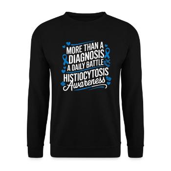 Histiocytosis Awareness Blood Disease Blue Ribbon - Unisex Sweatshirt - black - Front - Alina (178cm) & Michal (187cm)