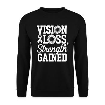 Sensibilisation à la cécité Personnes aveugles malvoyantes - Sweat-shirt Unisexe - noir - Devant - Alina (178cm) & Michal (187cm)