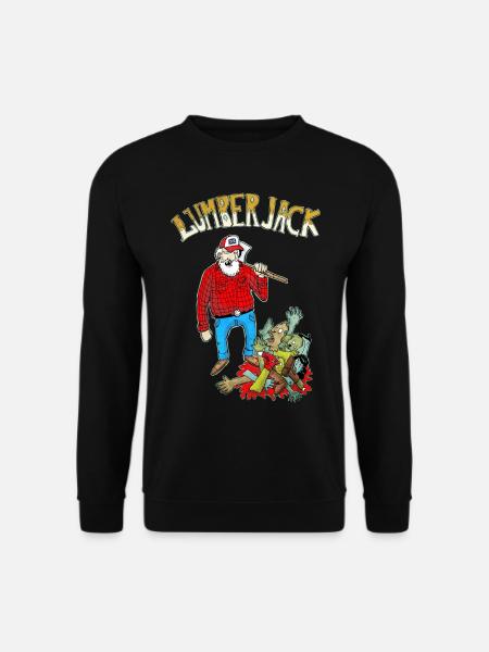 Lumberjack vs zombies - Unisex Sweatshirt - black