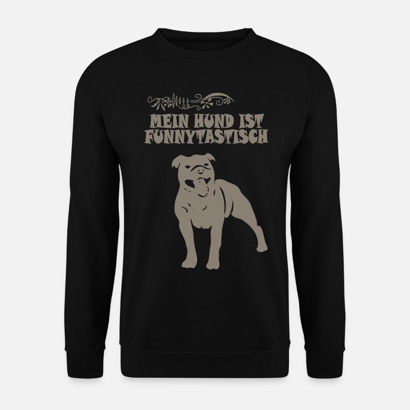 staffbull hund - Unisex Pullover - Schwarz