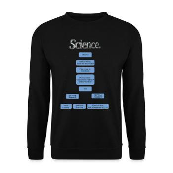 Science flowchart - Unisex Sweatshirt - black - Front - Alina (178cm) & Michal (187cm)